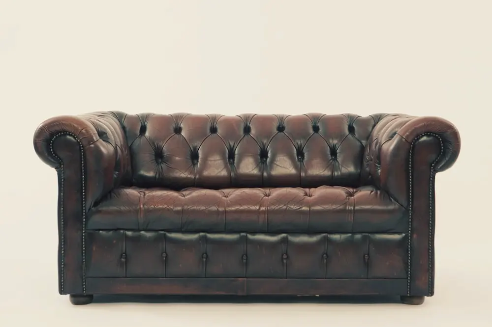 Brown leather Chesterfield sofa Lee Verity Upholstery Wakefield